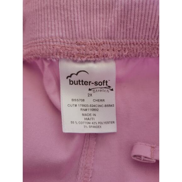Womens 2x Buttersoft Scrubs Cherry Blossom Style # BSS708 - Picture 6 of 6
